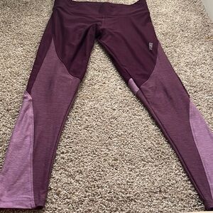 PINK Victoria's Secret Purple Color-Block Leggings